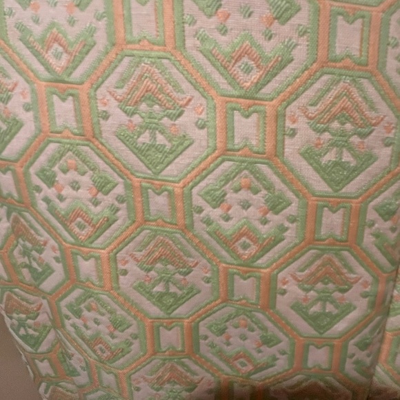 Tahari ASL Sleeveless Print Fit & Flare Dress, Blush, mint & apricot, size 12 - Picture 5 of 7